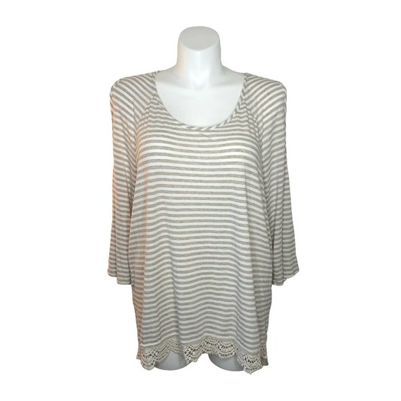 Como Vintage Cold Shoulder Top Size 2X - Picture 1 of 8